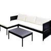 vidaXL - Lounge Sets - Zwart - Poly rattan