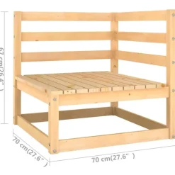 vidaXL - Loungeset - Antraciet - Grenenhout - 3 stuks - Met kussens