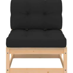 vidaXL - Loungeset - Antraciet - Grenenhout - 4 stuks