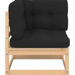 vidaXL - Loungeset - Antraciet - Grenenhout - 4 stuks