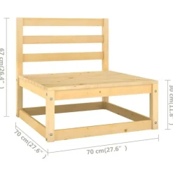vidaXL - Loungeset - Antraciet - Grenenhout - 4 stuks