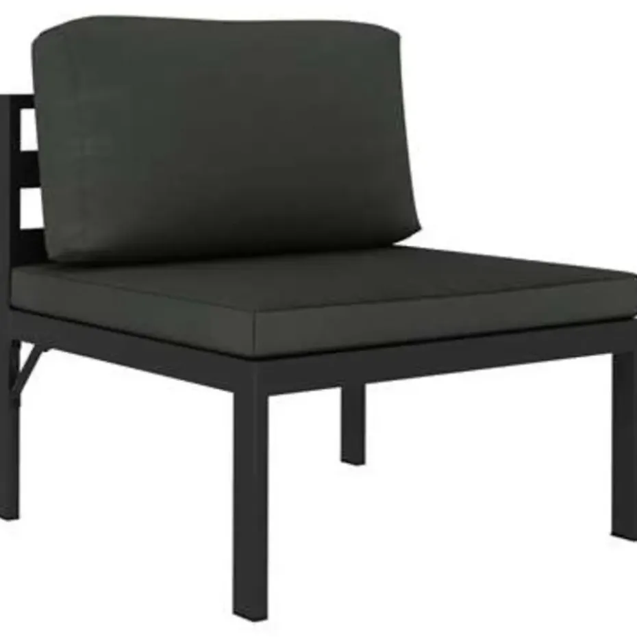 vidaXL - Loungeset - Antraciet - Aluminium