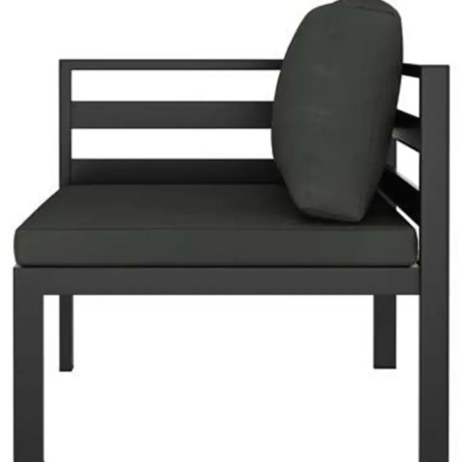 vidaXL - Loungeset - Antraciet - Aluminium