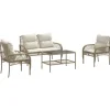 vidaXL - Loungeset - Beige - Poly rattan