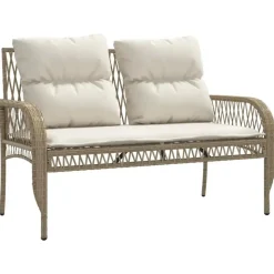 vidaXL - Loungeset - Beige - Poly rattan