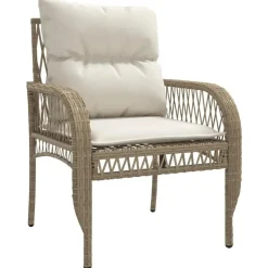 vidaXL - Loungeset - Beige - Poly rattan
