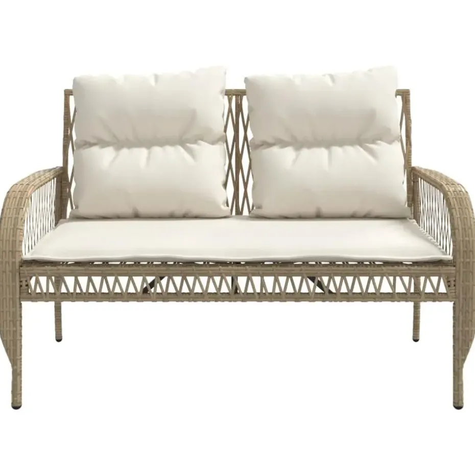 vidaXL - Loungeset - Beige - Poly rattan