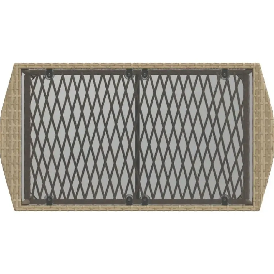 vidaXL - Loungeset - Beige - Poly rattan