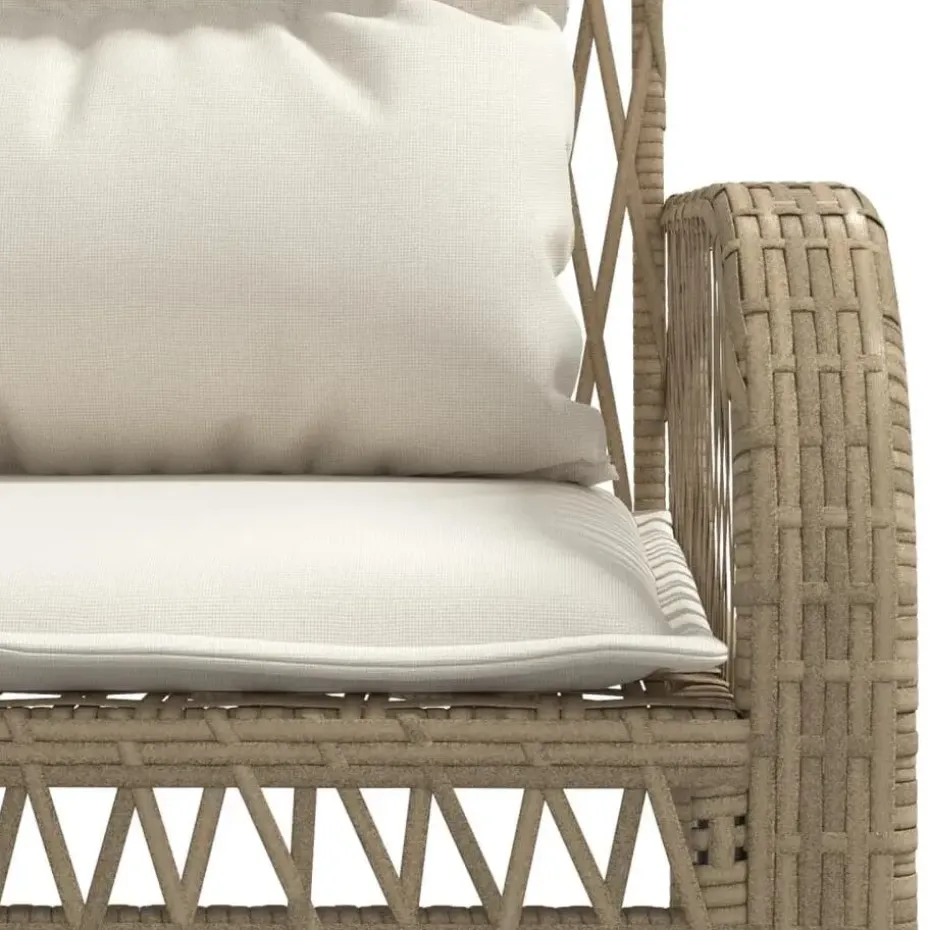 vidaXL - Loungeset - Beige - Poly rattan