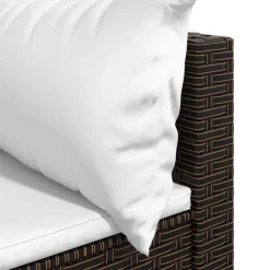 vidaXL - Loungeset - Bruin - Poly rattan - 3 stuks - Met kussens