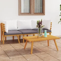 vidaXL - Loungeset - Bruin - Acaciahout