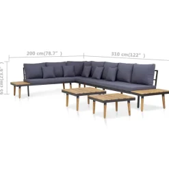 vidaXL - Loungeset - Bruin - Hout