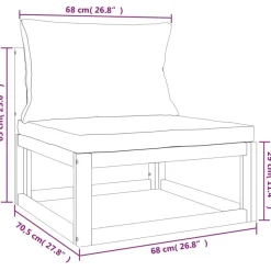 vidaXL - Loungeset - Bruin - Acaciahout