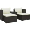 vidaXL - Loungeset - Bruin - Poly rattan