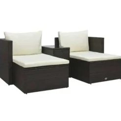 vidaXL - Loungeset - Bruin - Poly rattan