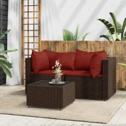 vidaXL - Loungeset - Bruin - Poly rattan