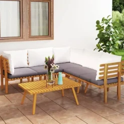 vidaXL - Loungeset - Bruin - Acaciahout