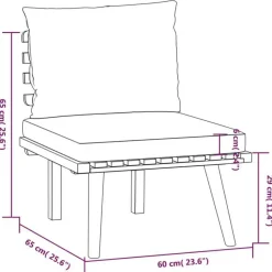vidaXL - Loungeset - Bruin - Acaciahout