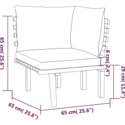 vidaXL - Loungeset - Bruin - Acaciahout