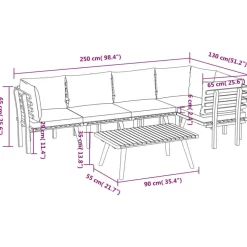 vidaXL - Loungeset - Bruin - Acaciahout