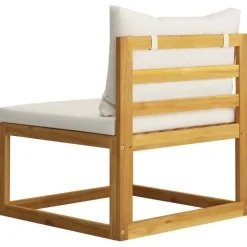 vidaXL - Loungeset - Crème - Acaciahout - 7 stuks - Met kussens