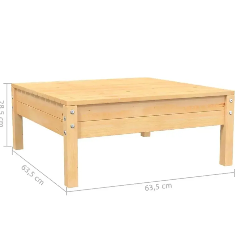 vidaXL - Loungeset - Crème - Grenenhout - 3 stuks - Met kussens