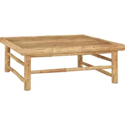 vidaXL - Loungeset - Crèmewitte - Bamboe - 5 stuks - Met kussens