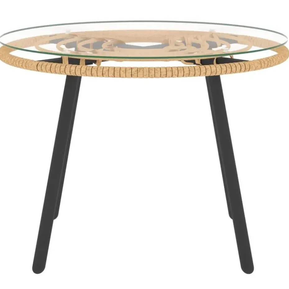 vidaXL - Loungeset - Donkergrijs - Poly rattan - 3 stuks - Met kussens