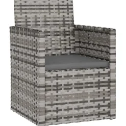 vidaXL - Loungeset - Grijs - Poly rattan