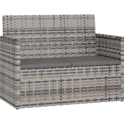 vidaXL - Loungeset - Grijs - Poly rattan