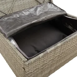 vidaXL - Loungeset - Grijs - Poly rattan - 3 stuks - Met kussens
