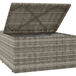 vidaXL - Loungeset - Grijs - Poly rattan - 3 stuks - Met kussens