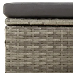 vidaXL - Loungeset - Grijs - Poly rattan - 3 stuks - Met kussens