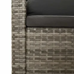 vidaXL - Loungeset - Grijs - Poly rattan - 4 stuks - Met kussens