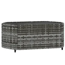 vidaXL - Loungeset - Grijs - Poly rattan - 3 stuks - Met kussens