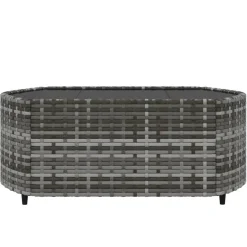 vidaXL - Loungeset - Grijs - Poly rattan - 3 stuks - Met kussens