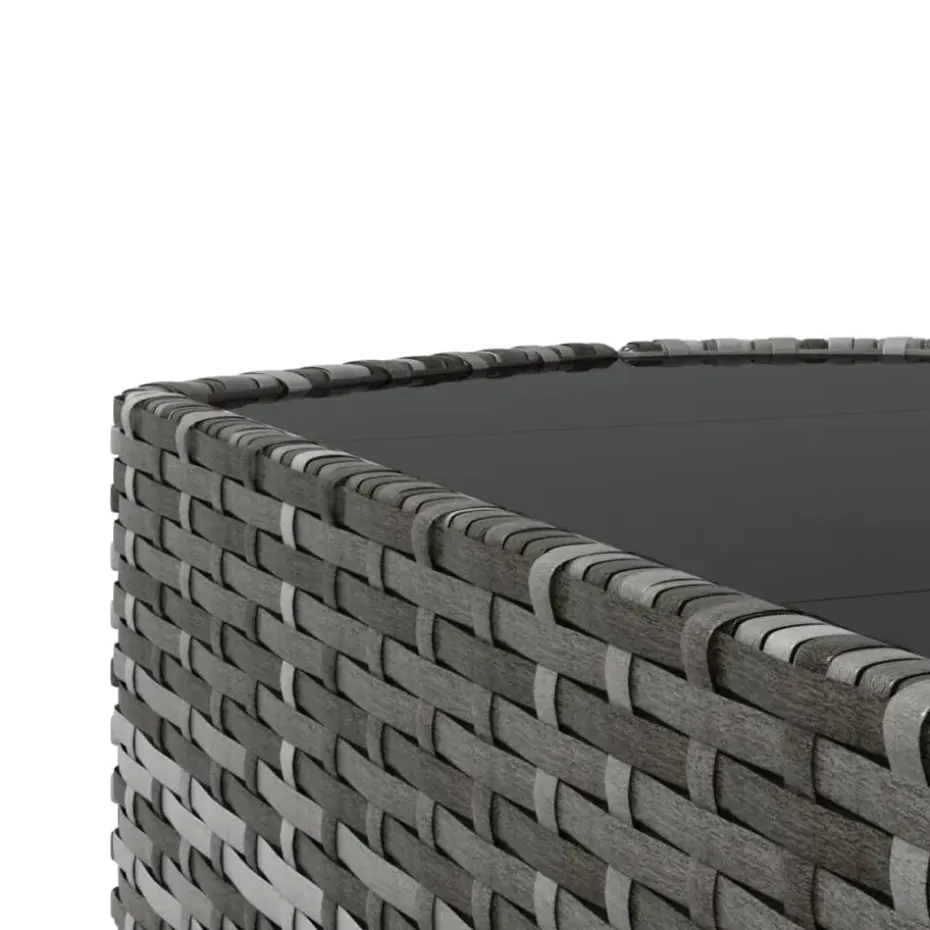 vidaXL - Loungeset - Grijs - Poly rattan - 3 stuks - Met kussens