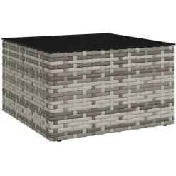 vidaXL - Loungeset - Grijs - Poly rattan - 2 stuks -Met kussens