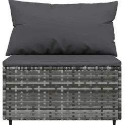 vidaXL - Loungeset - Grijs - Poly rattan