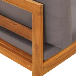 vidaXL - Loungeset - Grijs - Acaciahout - 2 stuks - Met kussens