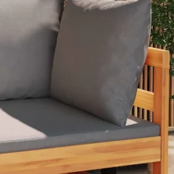 vidaXL - Loungeset - Grijs - Acaciahout - 2 stuks - Met kussens