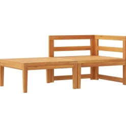 vidaXL - Loungeset - Grijs - Acaciahout - 2 stuks - Met kussens