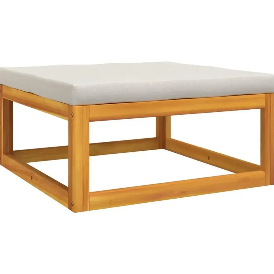 vidaXL - Loungeset - Lichtgrijze - Acaciahout - 9 stuks - Met kussens