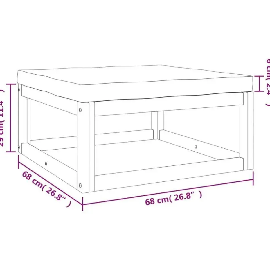 vidaXL - Loungeset - Lichtgrijze - Acaciahout - 9 stuks - Met kussens