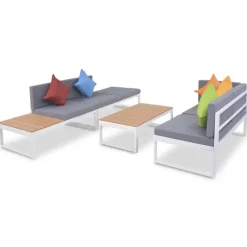 vidaXL - Loungeset - Multikleur - Aluminium