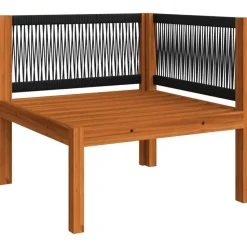 vidaXL - Loungeset - Wit - Acaciahout - 5 stuks- Met kussens