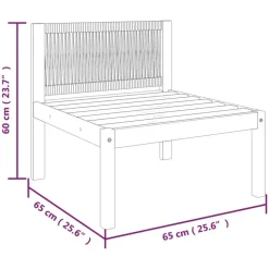 vidaXL - Loungeset - Wit - Acaciahout - 5 stuks- Met kussens