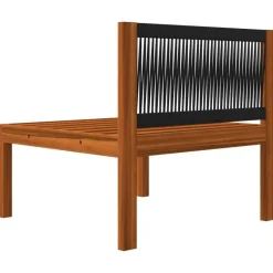 vidaXL - Loungeset - Wit - Acaciahout - 5 stuks- Met kussens