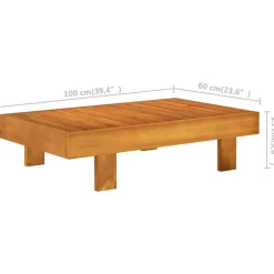 vidaXL - Loungeset - Wit - Acaciahout - 6 stuks - Met kussens - 100x60 cm