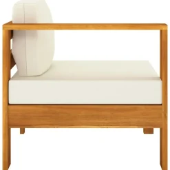 vidaXL - Loungeset - Wit - Acaciahout - 6 stuks - Met kussens - 100x60 cm